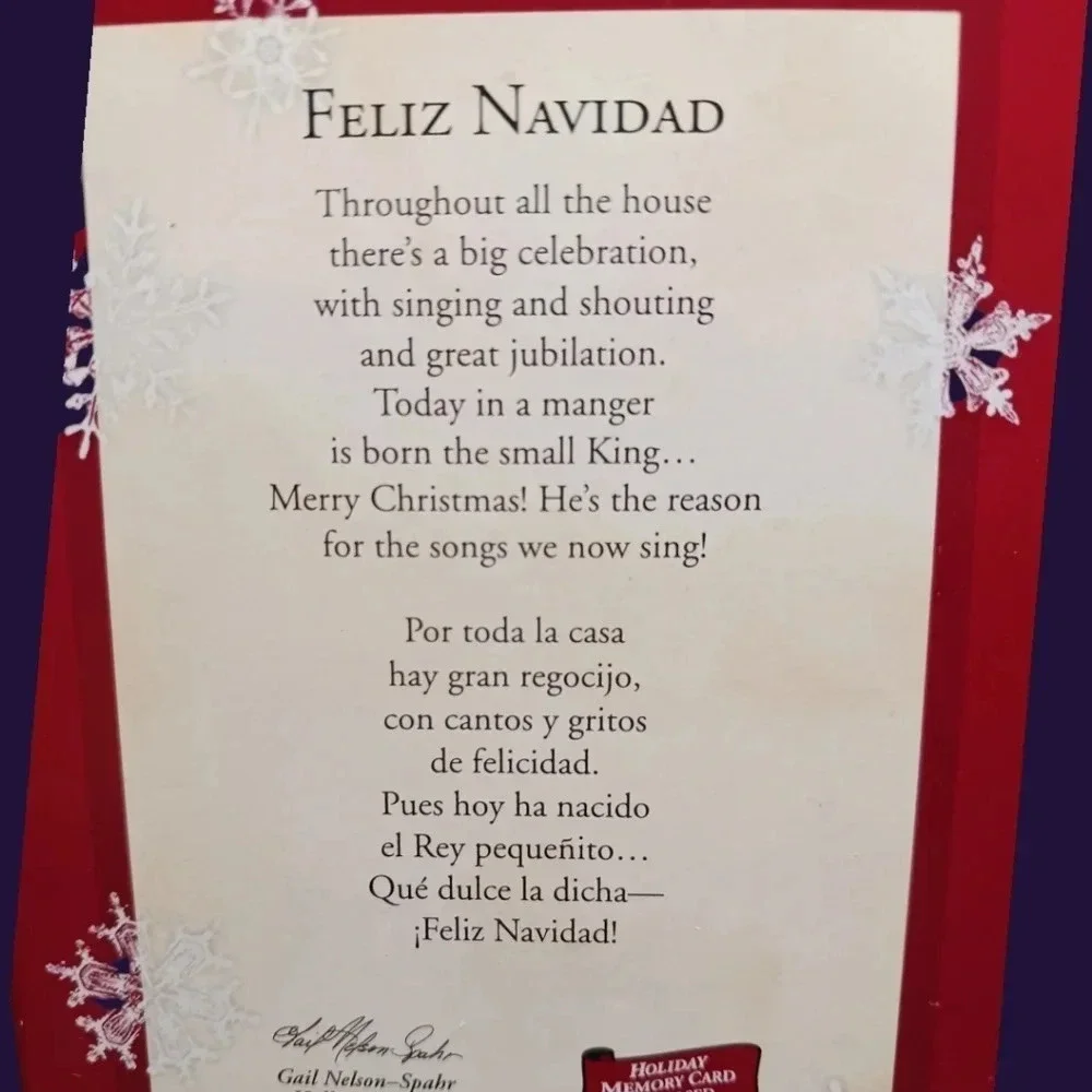Hallmark 2003 feliz navidad tree ornament